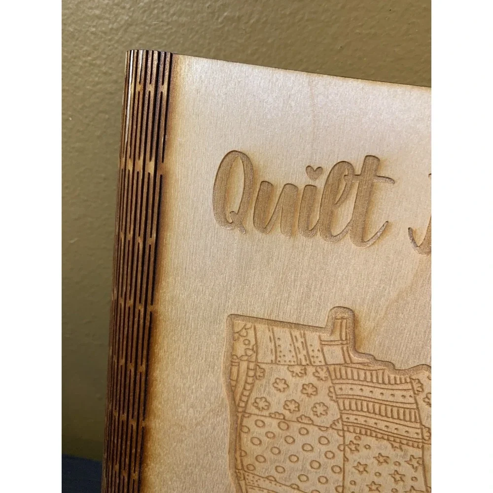 Wooden Quilt Journal With Journal‎ Pages Minnesota Engraved Quilt 8
